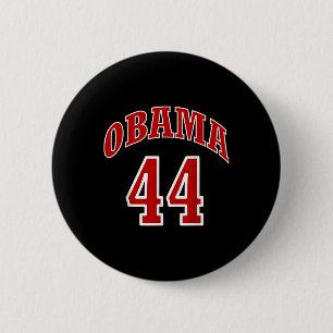 Bóton Redondo 5.08cm Presidente Barack Obama 44 Shirt Faux Jersey 44 U