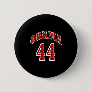 Bóton Redondo 5.08cm Presidente Barack Obama 44 Shirt Faux Jersey 44 U