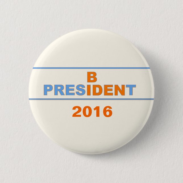 Bóton Redondo 5.08cm Presidente Biden 2016 (Frente)