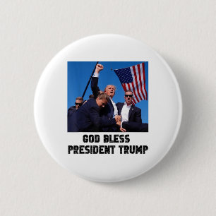 Bóton Redondo 5.08cm Presidente deus abençoe Trump, Donald Trump 2024 _