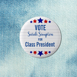 Bóton Redondo 5.08cm Presidente do Conselho Estudantil de Eleições