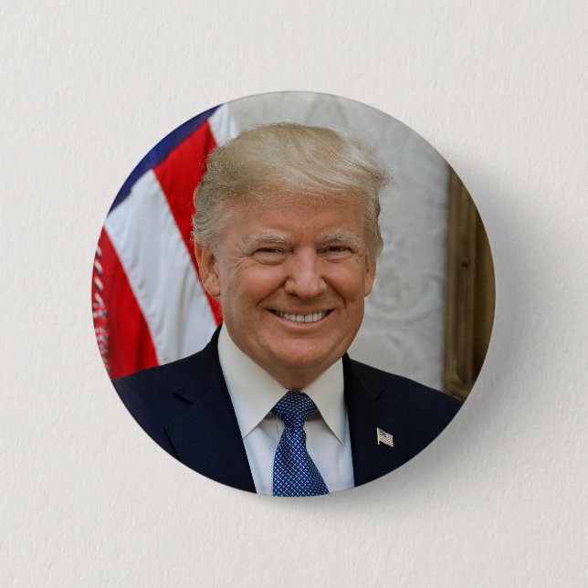 Bóton Redondo 5.08cm Presidente Donald J. Trump Button (Frente)