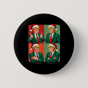 Bóton Redondo 5.08cm Presidente Donald Trump Inauguração 2025 Retro Chr
