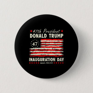 Bóton Redondo 5.08cm Presidente Donald Trump Inauguration Day 2025 Vint