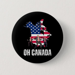 Bóton Redondo 5.08cm Presidente Engraçado Donald Trump Oh Canadá EUA Am
