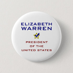 Bóton Redondo 5.08cm Presidente EUA V2 de Elizabeth Warren