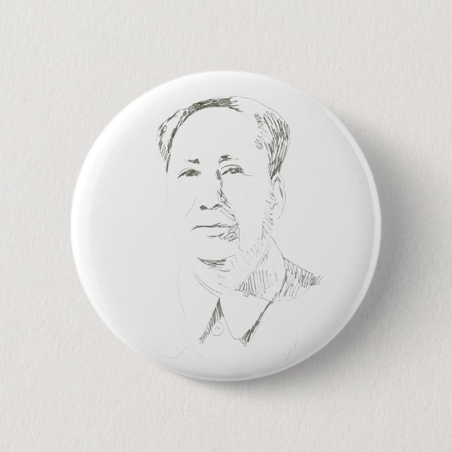 Bóton Redondo 5.08cm Presidente Mao China (Frente)