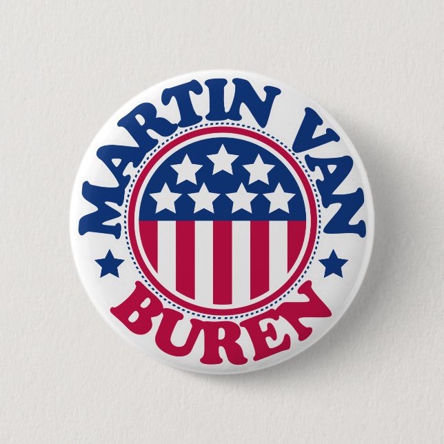 Bóton Redondo 5.08cm Presidente Martin Van Buren dos E.U. (Frente)