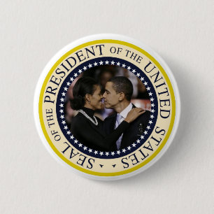 Bóton Redondo 5.08cm Presidente Obama Comemorativo Botão