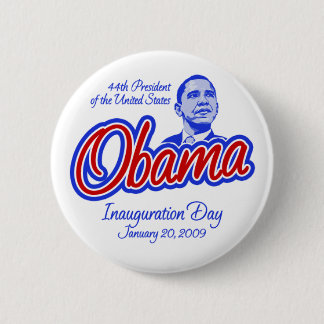 Bóton Redondo 5.08cm Presidente Obama Inauguração Botão