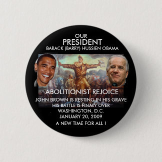 Bóton Redondo 5.08cm PRESIDENTE OBAMA, MARROM de JOHN - personalizado