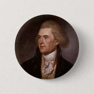 Bóton Redondo 5.08cm Presidente Thomas Jefferson