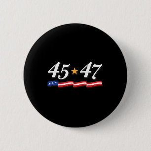 Bóton Redondo 5.08cm Presidente Trump 45 47 Números De 45 E 47