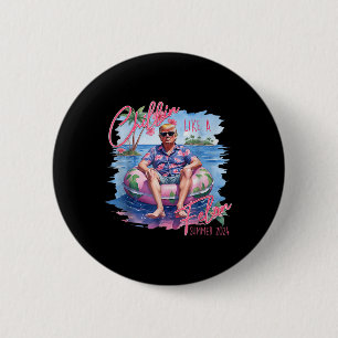 Bóton Redondo 5.08cm Presidente Trump Camisa Engraçada Chillin Como Um
