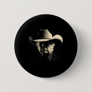 Bóton Redondo 5.08cm Presidente Trump Head Cowboy Eua 2024 Votação