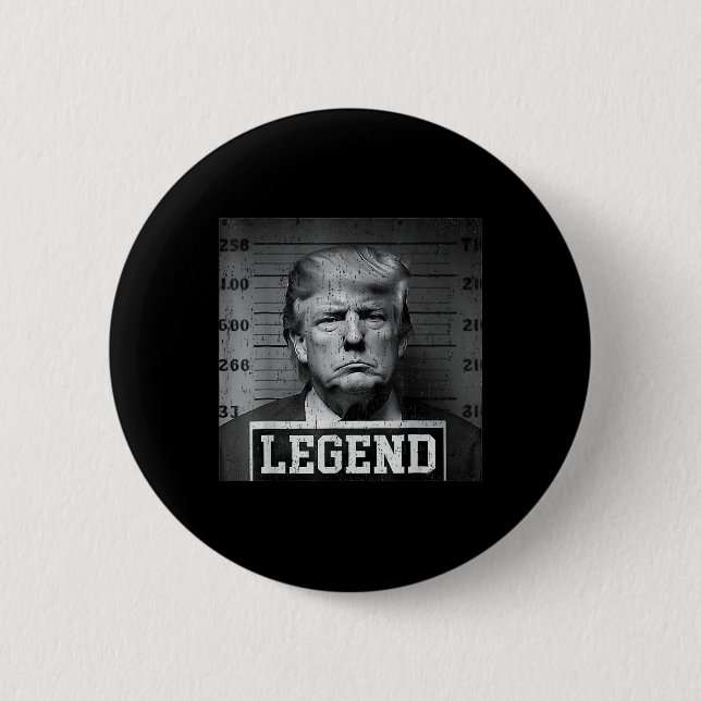 Bóton Redondo 5.08cm Presidente Trump Mug Shot (Frente)