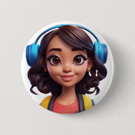 Bóton Redondo 5.08cm Pressione para se dar bem:O botão perfeito para ca