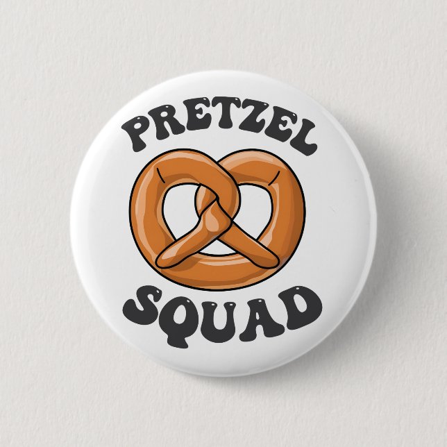 Bóton Redondo 5.08cm Pretzel Squad Funny Oktoberfest Pretzel Lover Germ (Frente)