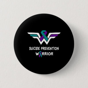 Bóton Redondo 5.08cm Prevenir o Suicídio Sensibilização Guerreira Púrpu