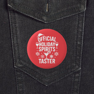 Bóton Redondo 5.08cm Previsão de Natal espíritos engraçados de festa pr