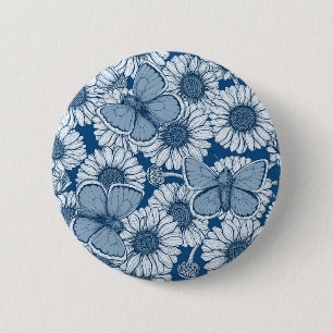 Bóton Redondo 5.08cm Primavera azul