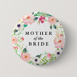 Bóton Redondo 5.08cm Primavera Florals Mãe do Casamento da Noiva