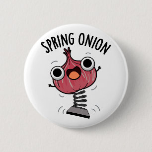 Bóton Redondo 5.08cm Primavera Onion Funny Veggie Pun