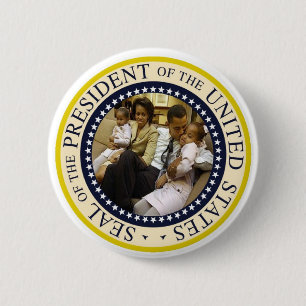 Bóton Redondo 5.08cm Primeira família do presidente Obama América