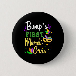 Bóton Redondo 5.08cm Primeira Gravidez Mardi Gras de Bump Nova Orleans