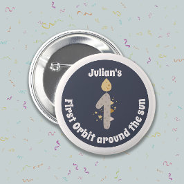 Bóton Redondo 5.08cm primeiro aniversario - Primeira órbita em torno do