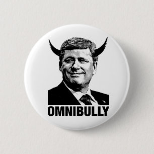 Bóton Redondo 5.08cm Primeiro ministro canadense Stephen Harper -