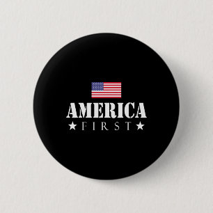 Bóton Redondo 5.08cm Primeiro Trump 2024 América Primeiro