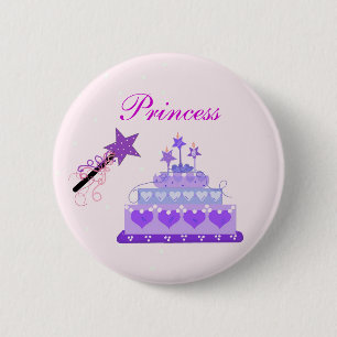 Bóton Redondo 5.08cm Princesa Cake e Wand