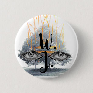 Bóton Redondo 5.08cm Príncipe da Madness Real Monograma Monocromático