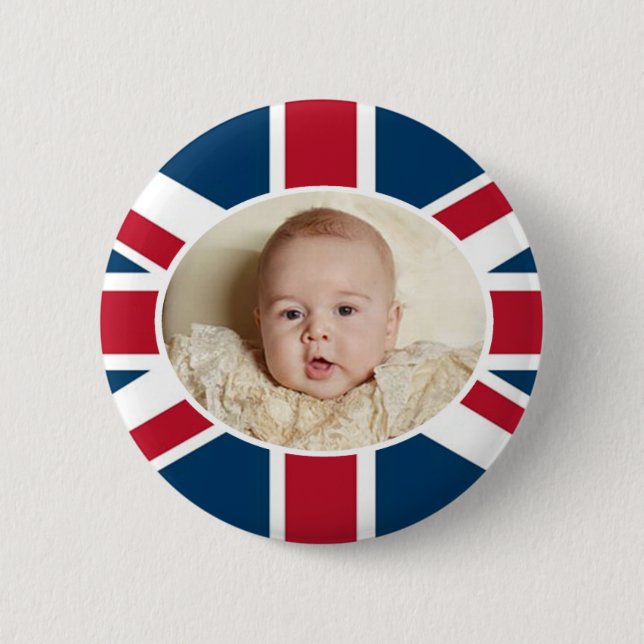 Bóton Redondo 5.08cm Príncipe George - William & Kate (Frente)