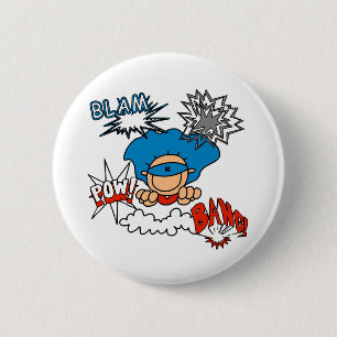 Bóton Redondo 5.08cm Prisioneiro de guerra super do golpe de Blam do