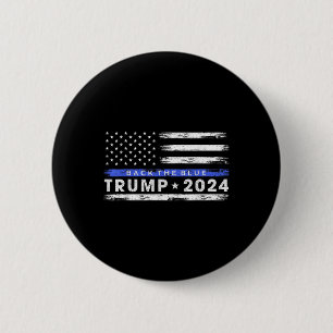 Bóton Redondo 5.08cm Pro Trump 2024 Devolve A Linha Azul-Fino