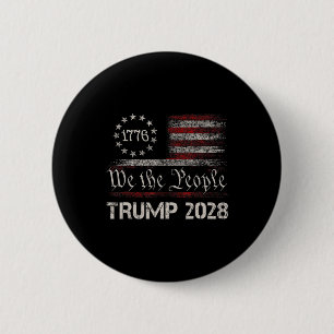Bóton Redondo 5.08cm Pro Trump 2028 Presidente América do Norte Sinaliz
