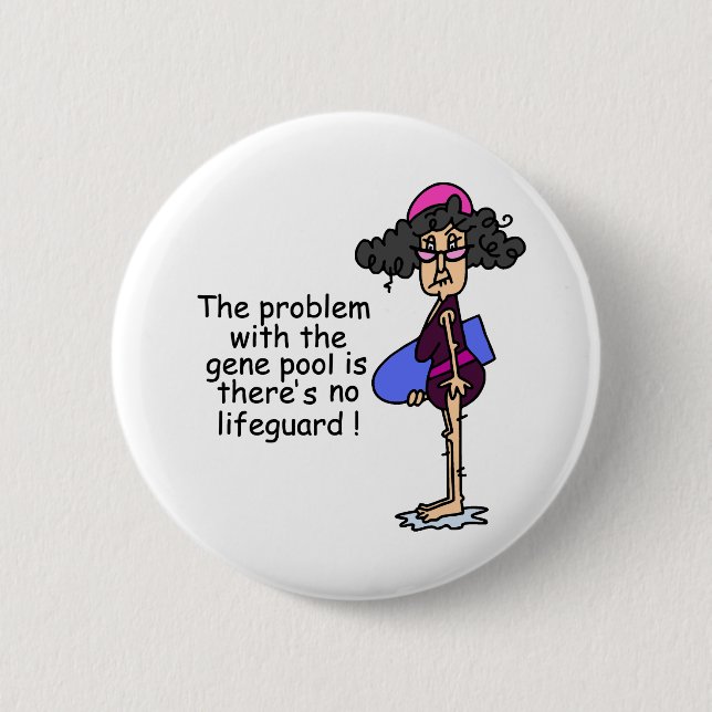 Bóton Redondo 5.08cm Problema com a Piscina de Gene (Frente)