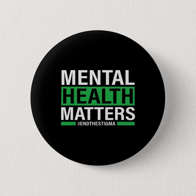 Bóton Redondo 5.08cm Problemas De Saúde Acabam Com O Stigma Mental Heal (Frente)