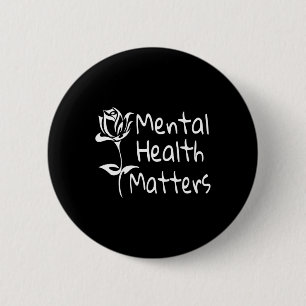 Bóton Redondo 5.08cm Problemas de Saúde Mental Consciência Mental 12 Et
