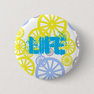 Bóton Redondo 5.08cm Produto Funky Happy Wheel Circle