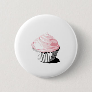 Bóton Redondo 5.08cm Produtos cor-de-rosa do modelo do cupcake do vetor