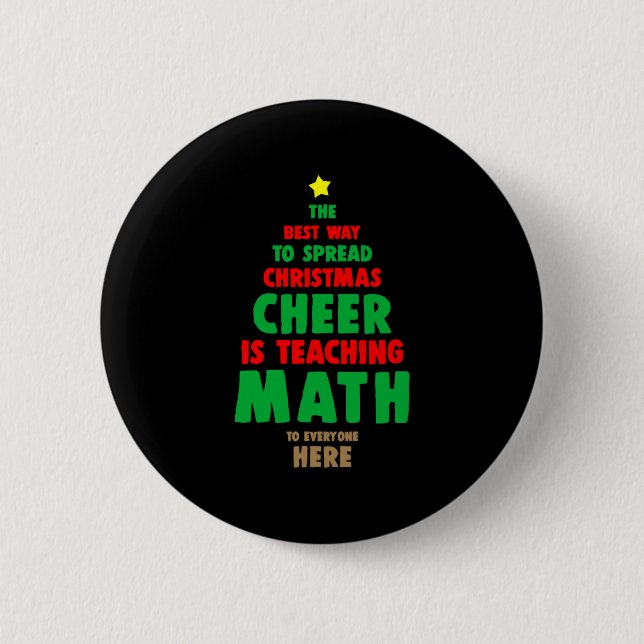Bóton Redondo 5.08cm Professor de Matemática de Natal (Frente)