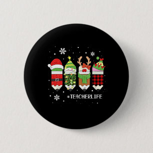 Bóton Redondo 5.08cm Professora Vida Natal Papais noeis de Xadrezes de