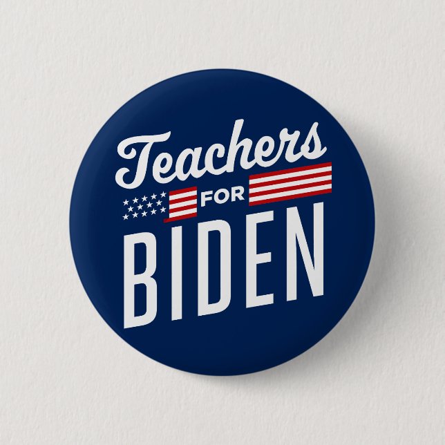 Bóton Redondo 5.08cm Professores do Biden 2024 (Frente)