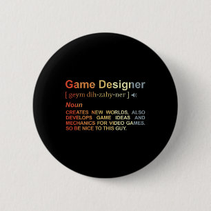Bóton Redondo 5.08cm Programador de Jogo Definição do Designer de Jogo 