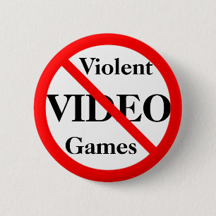 Bóton Redondo 5.08cm Proibir Jogos de Vídeo Violentos