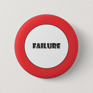 Bóton Redondo 5.08cm Proibir sinal de falha