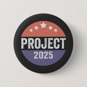 Bóton Redondo 5.08cm Project 2025 Trump American Patroitic USA